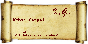 Kobzi Gergely névjegykártya