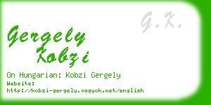 gergely kobzi business card
